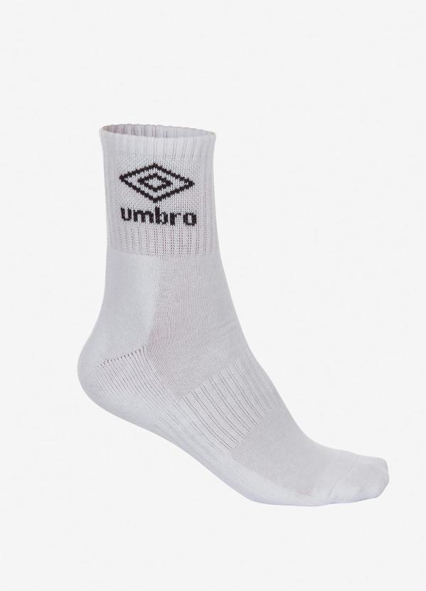Tripack Unisex Umbro Cano Alto Branco