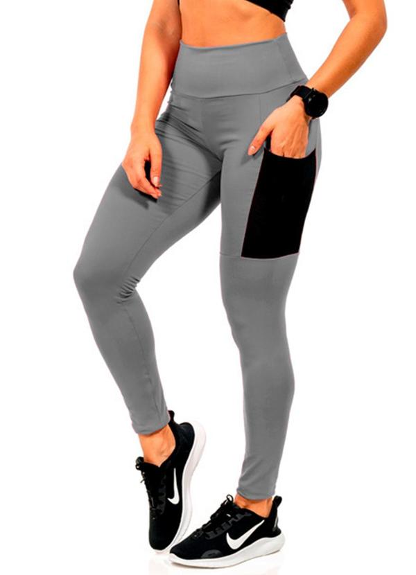 Legging Power Feminina Cinza
