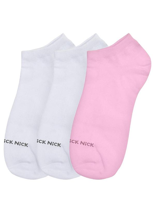 Kit 3 pares de Meia Soquete Branco