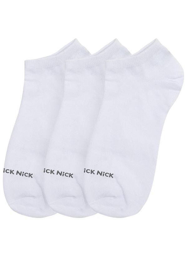 Kit 3 pares de Meia Soquete Branco