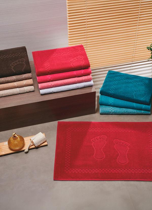 Toalha de Piso Pezinho em Jacquard Bege
