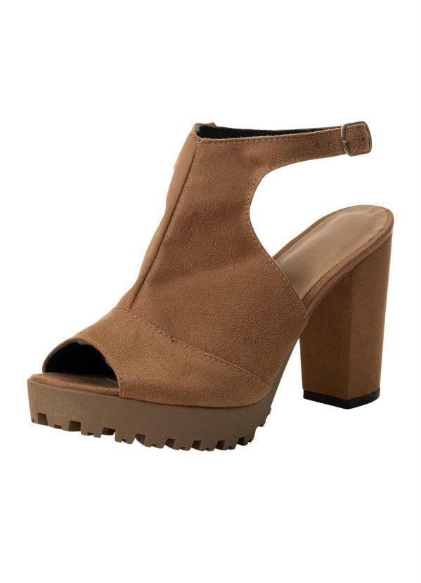 Ankle Boot Caramelo em Camurça
