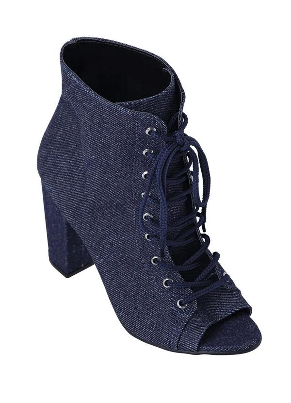 Ankle Boot Jeans em Camurça