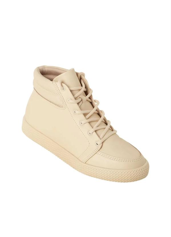 Bota Beira Rio Creme em Sintético