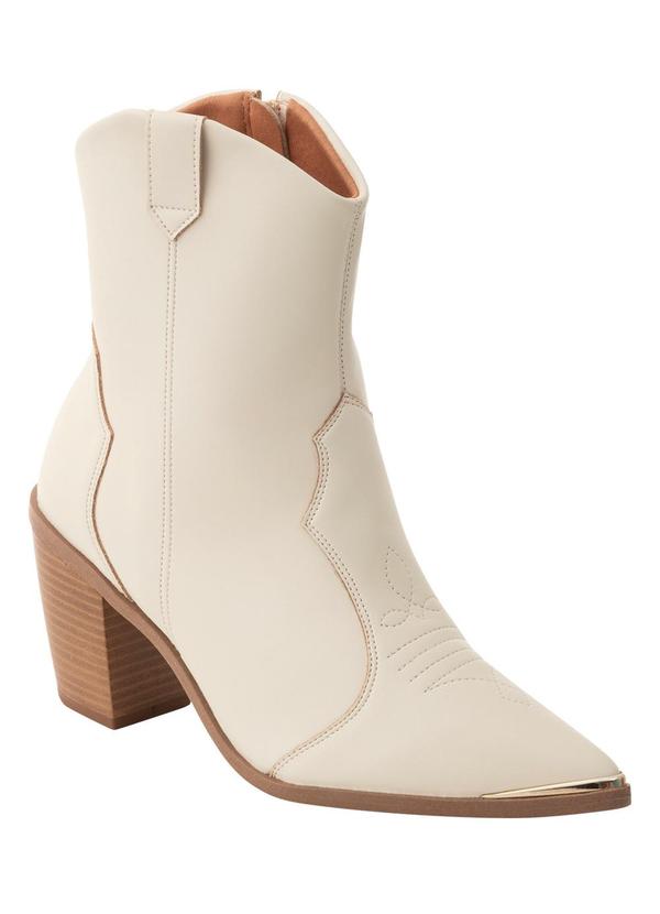 Bota Vizzano Off White em Sintético