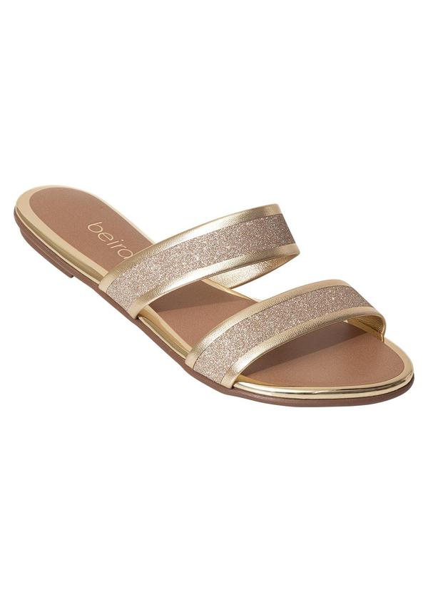 Chinelo Beira Rio Dourado em Sintético