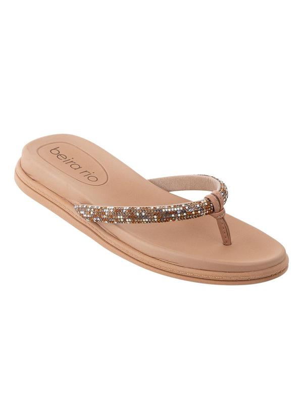 Chinelo Beira Rio Nude em Sintético