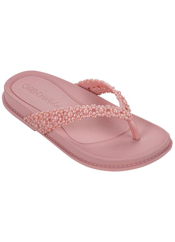 Vista 2 Chinelo Grendha Bela Carinho Rast Rosa Suave GRENDHA