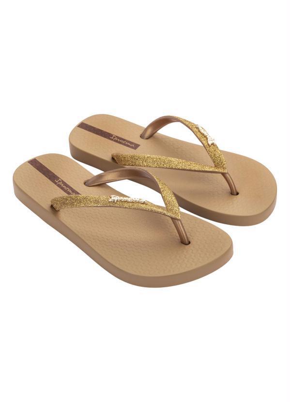 Chinelo Ipanema Brilha Bege
