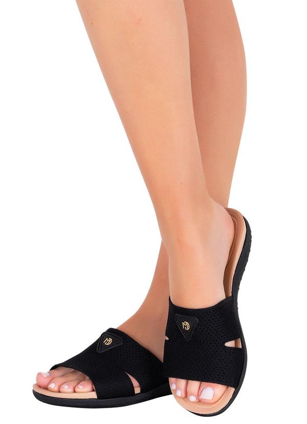 Chinelo Modare Preto em Tecido