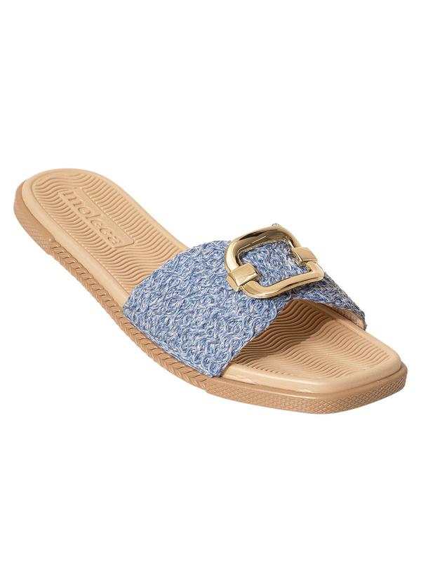 Chinelo Moleca Azul com Bordado
