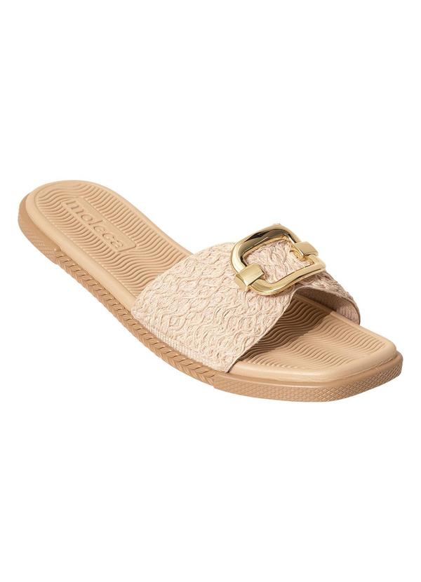 Chinelo Moleca Bege com Bordado