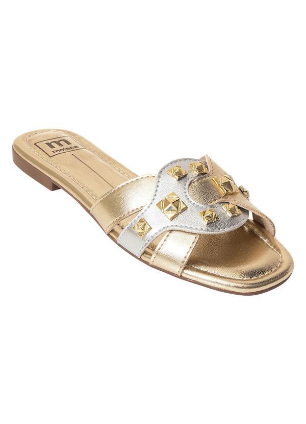 Chinelo Moleca Dourado em Sintético