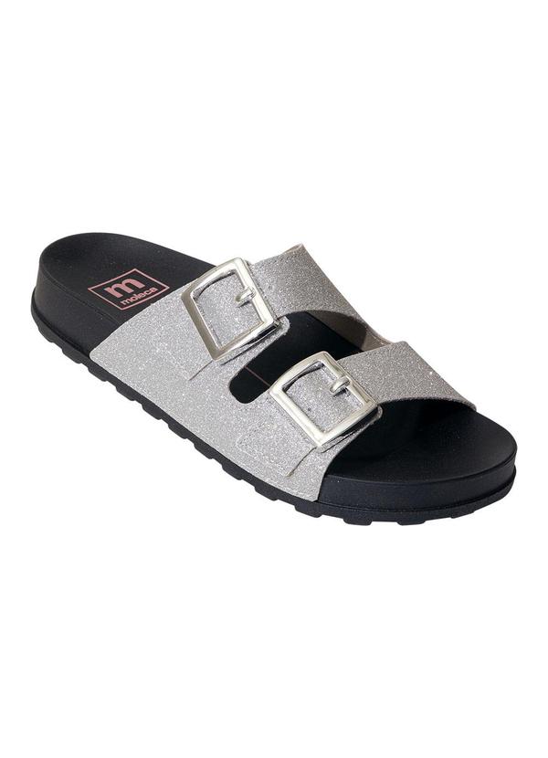 Chinelo Moleca Prata em Sintetico