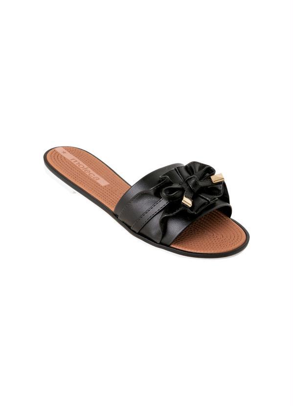 Chinelo Moleca Preto em Sintético