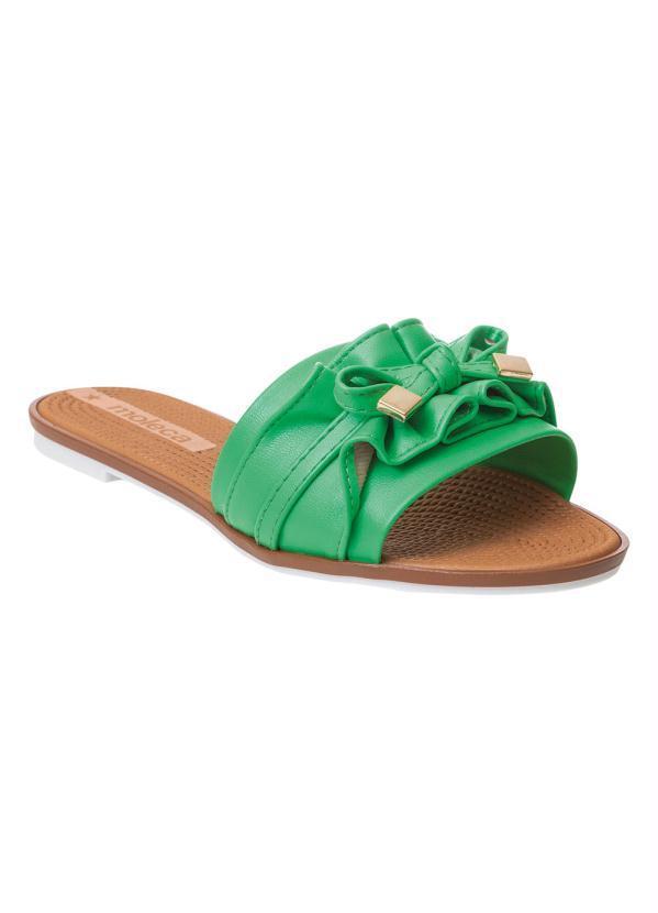 Chinelo Moleca Verde em Sintético