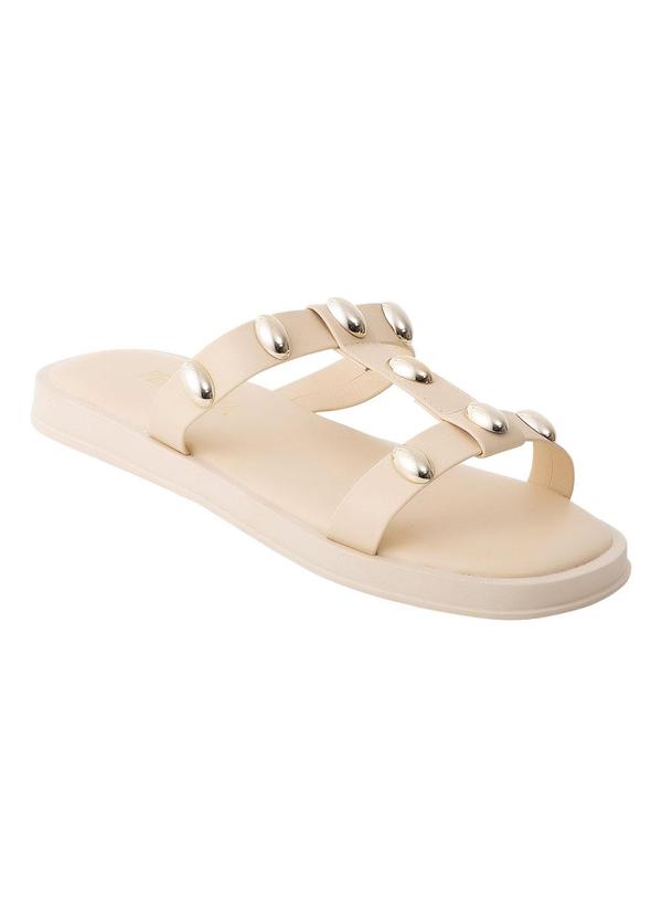 Chinelo Off White em Sintético