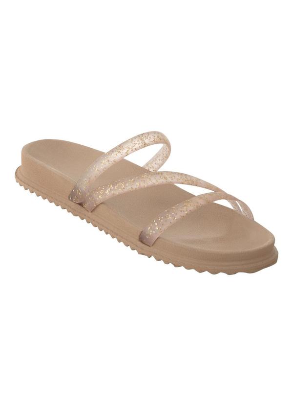 Chinelo Papete Dourada em Material de Pvc