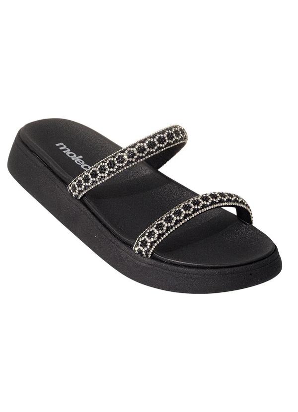 Chinelo Papete Moleca Preto em Sintético