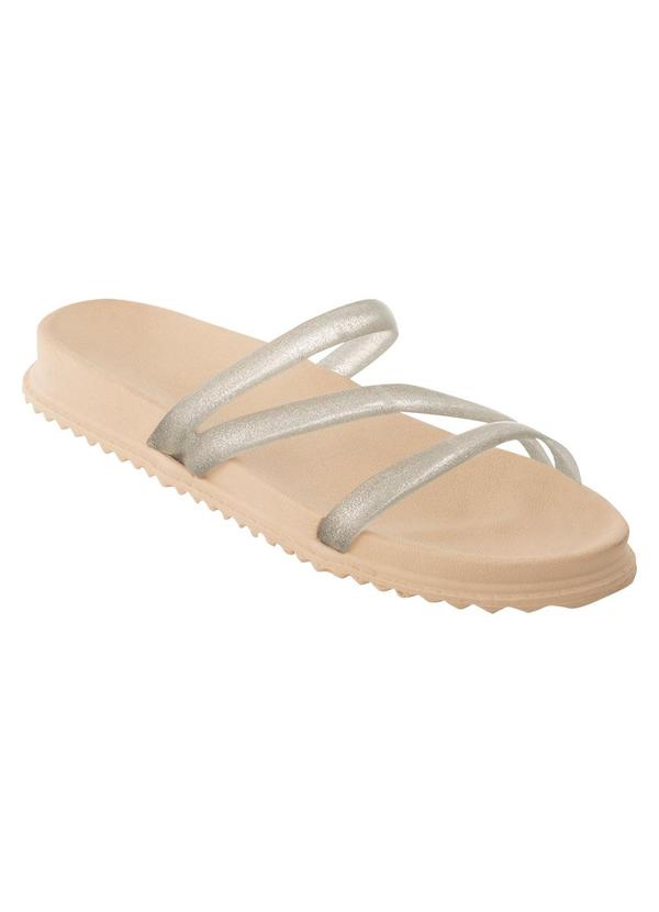 Chinelo Papete Prata em Material de Pvc