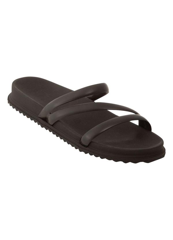 Chinelo Papete Preto em Material de Pvc