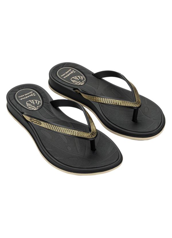 Chinelo Shine Dedo Ce402 Preta
