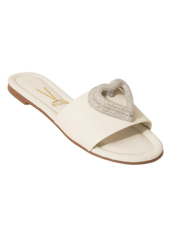 Chinelo Vizzano Off White em Sintético