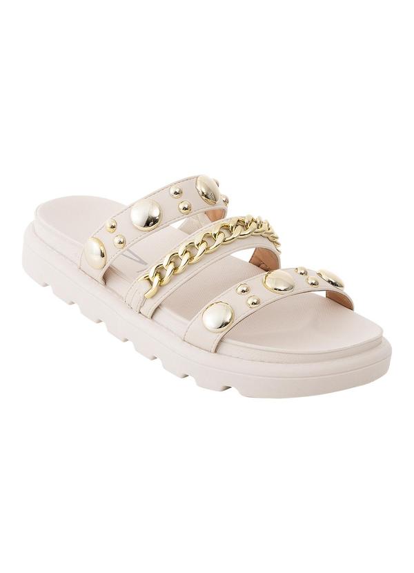 Chinelo Vizzano Off White em Sintético