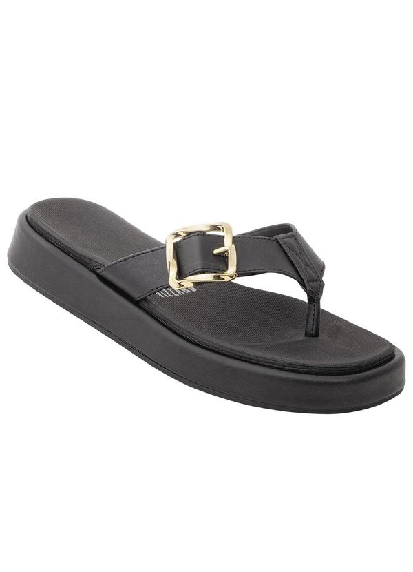 Chinelo Vizzano Preto com Detalhe de Fivela