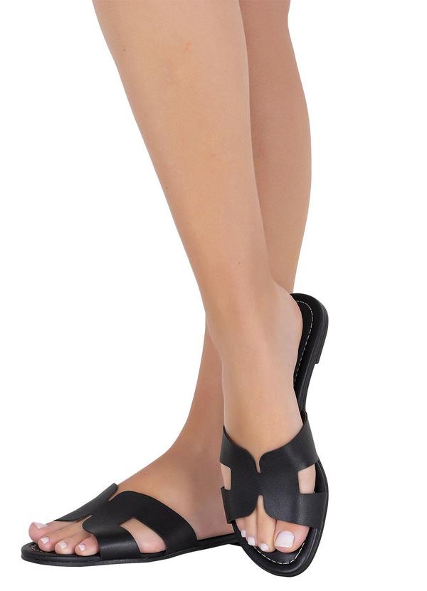 Chinelo Vizzano Preto em Sintético