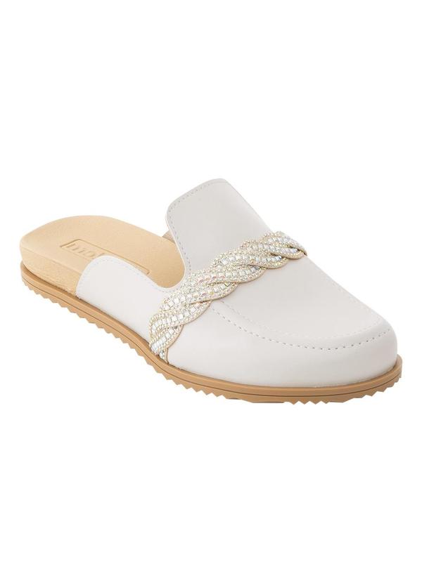 Mule Moleca Off White em Sintético