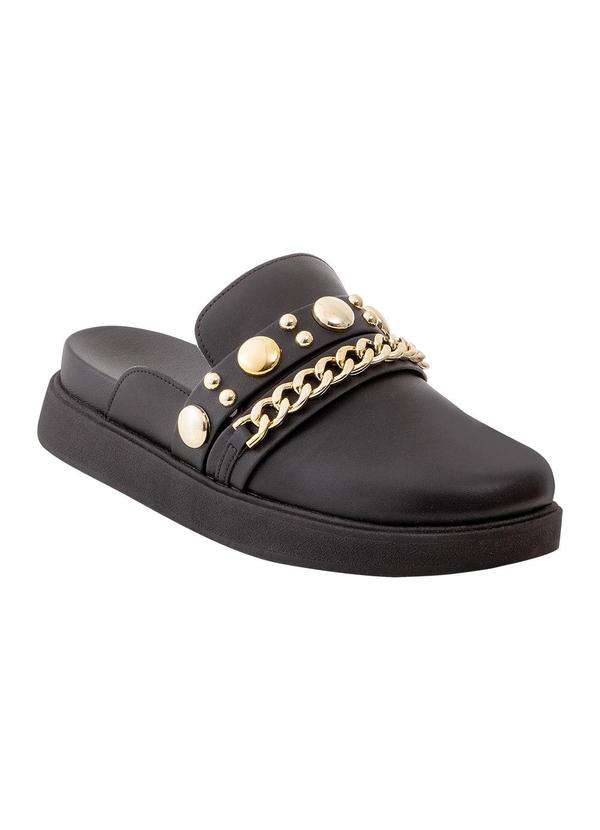 Mule Vizzano Preto em Sintético