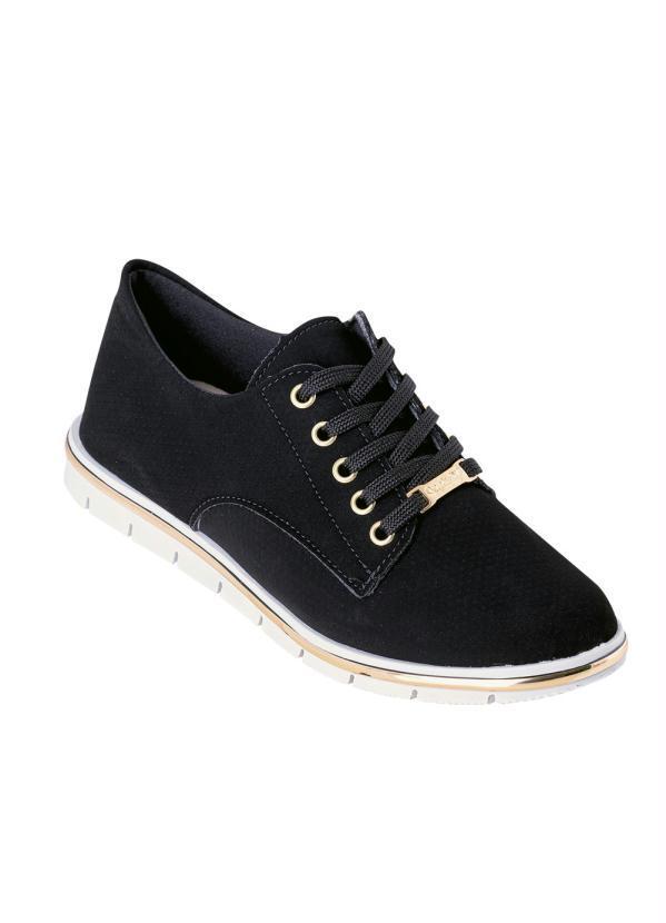 Oxford Preto com Detalhe Dourado