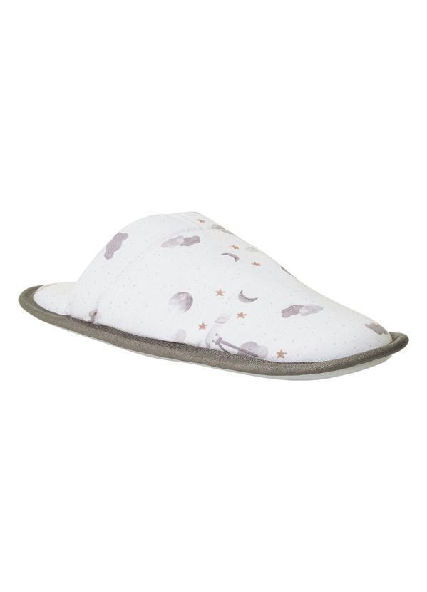 Chinelo Pantufa Branco com Solado Antiderrapante