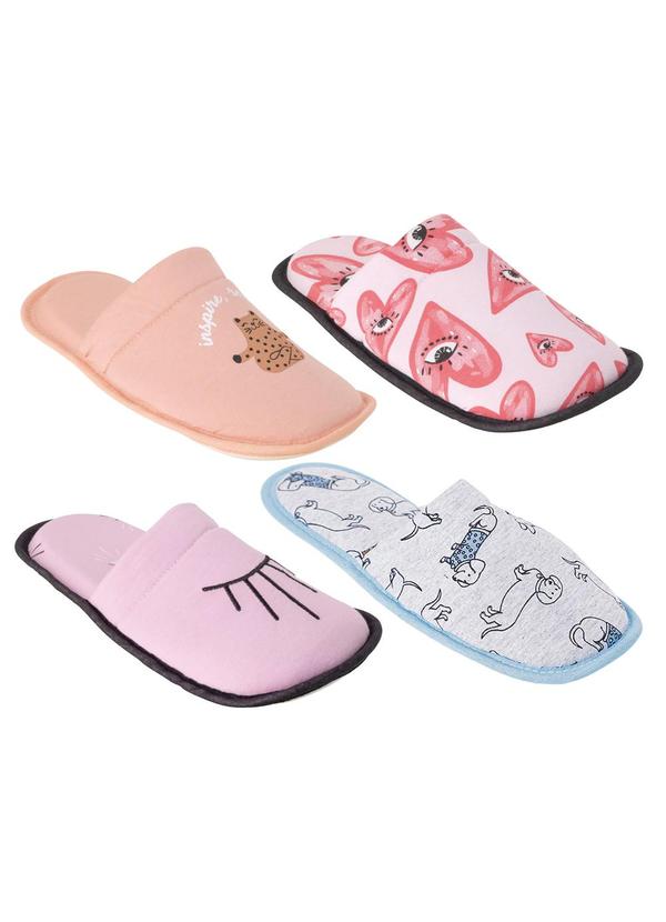 Chinelo Pantufa Feminono Sortida em Tecido