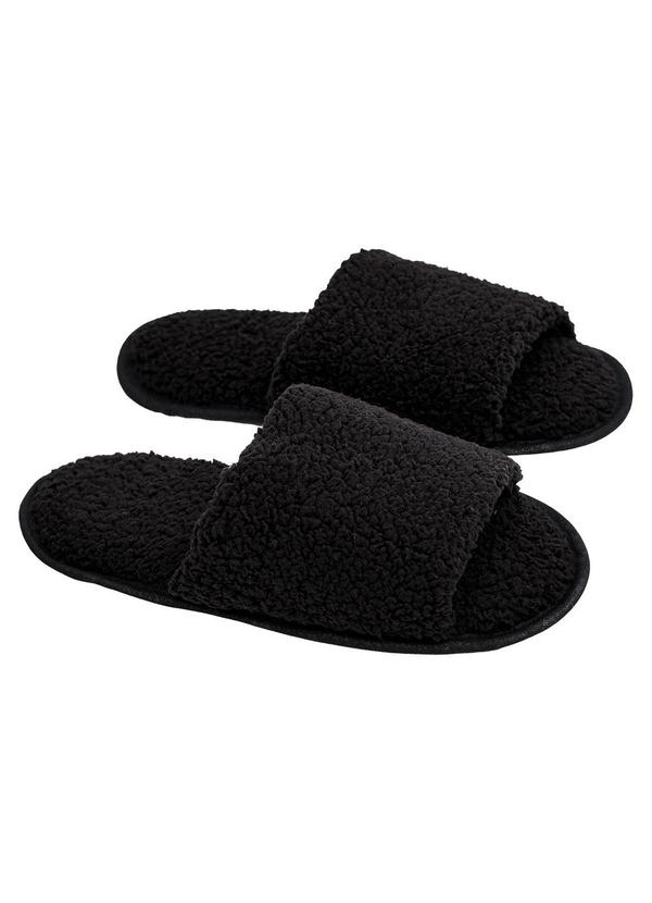 Chinelo Pantufa Preto Modelo Slide