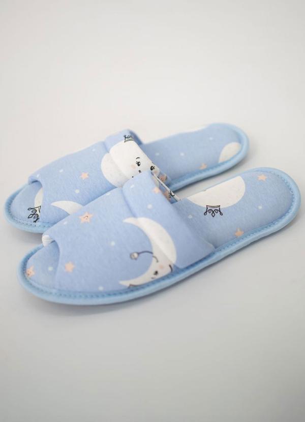 Pantufa Feminina Lua Azul