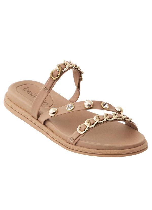 Chinelo Beira Rio Nude em Sintético