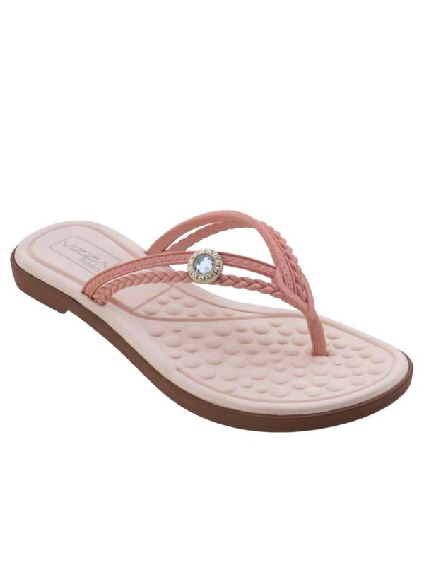 Rasteira Rosa com Palmilha Confort