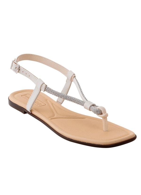 Rasteirinha Moleca Off White em Sintético