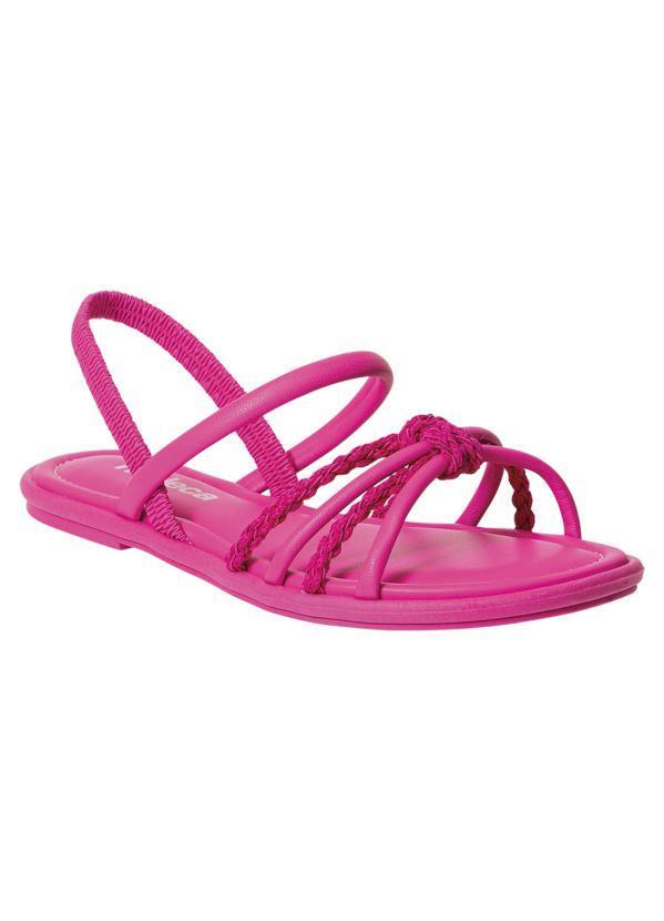 Rasteirinha Moleca Pink em Sintético