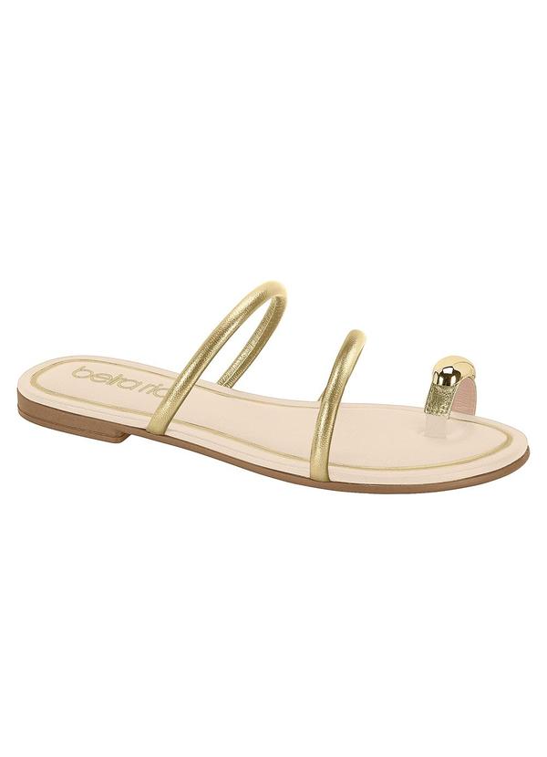 Chinelo Beira Rio Dourado