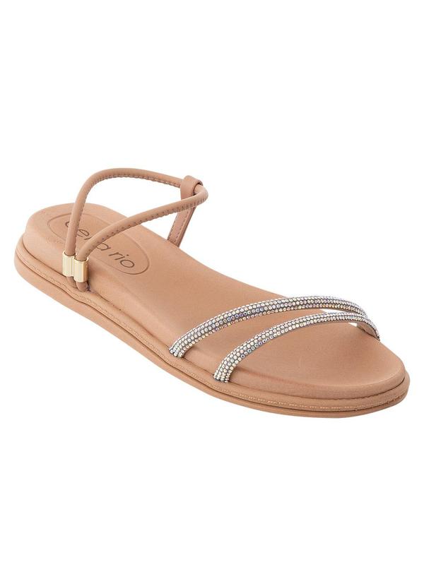 Chinelo Beira Rio Nude em Sintético