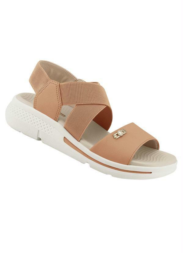 Sandália Comfortflex CarameloEm Sintético