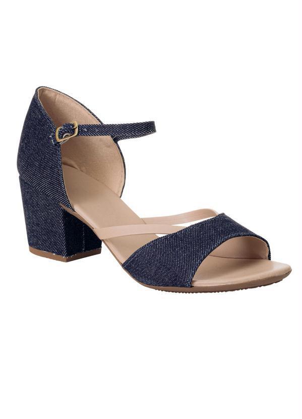 Sandália Jeans em Tecido