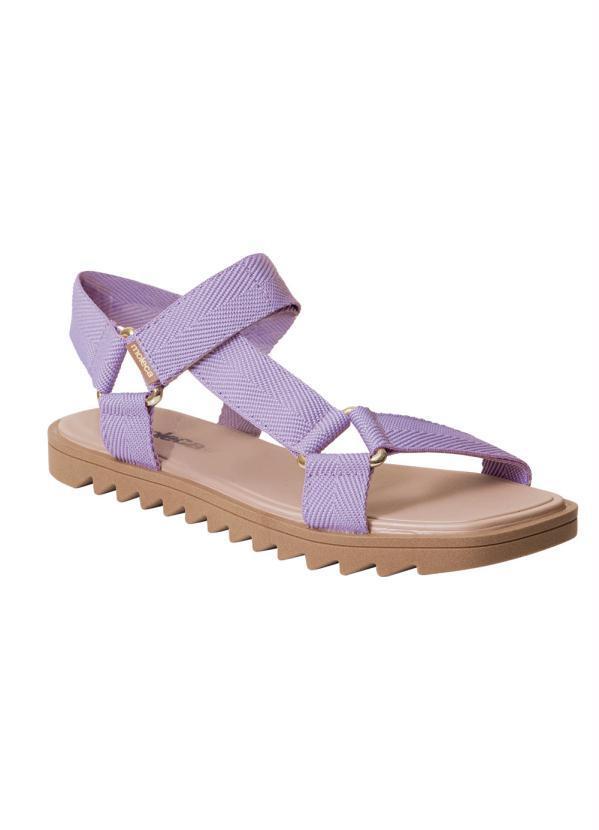 Sandália Moleca Lilás com Velcro