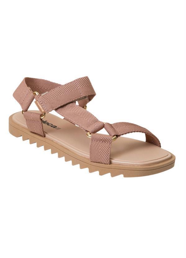 Sandália Moleca Nude com Velcro