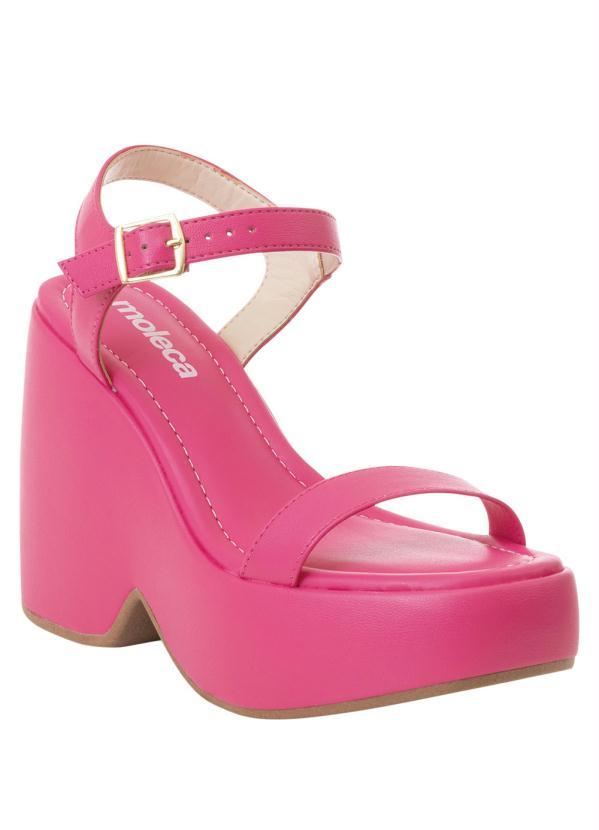 Sandália Moleca Pink em Sintético
