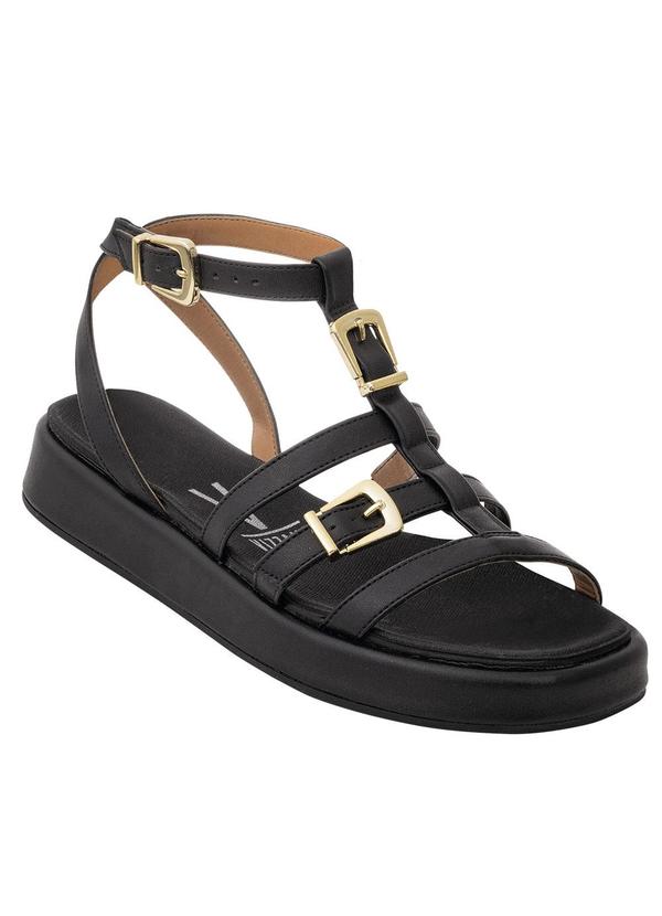 Vista 2 Sandália Vizzano Preto com Detalhe de Fivelas VIZZANO