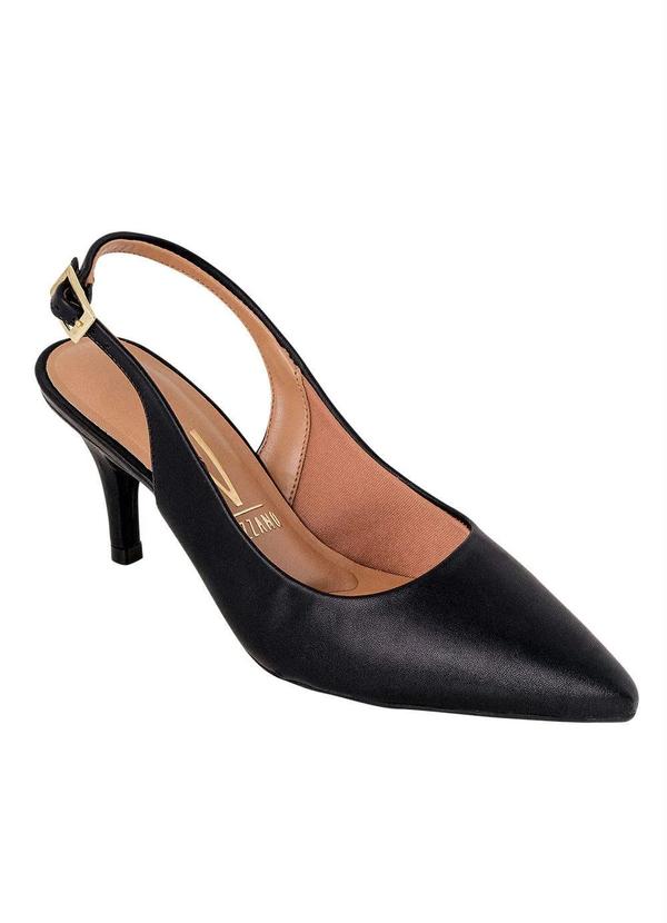 Scarpin Vizzano Preta Modelo Bico Fino